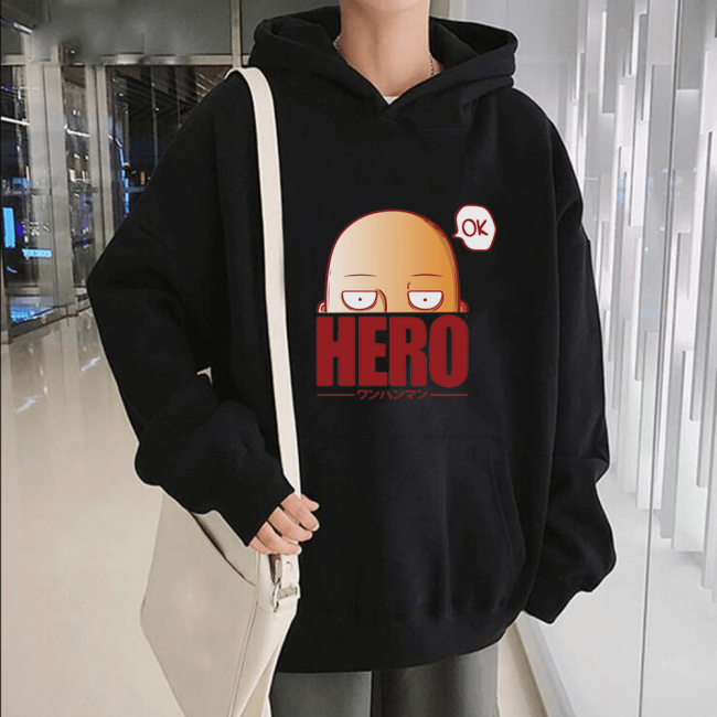 Saitama Ok Kapşonlu Sweatshirt