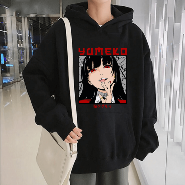 Kakegurui Yumeko Kapşonlu Sweatshirt